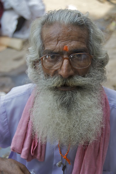 man of wisdom in old delhi, india