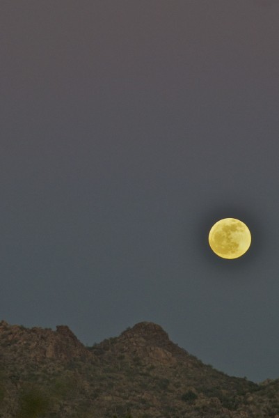 Full moon in the desert