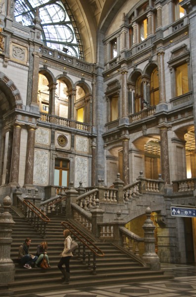 inside Antwerp train station