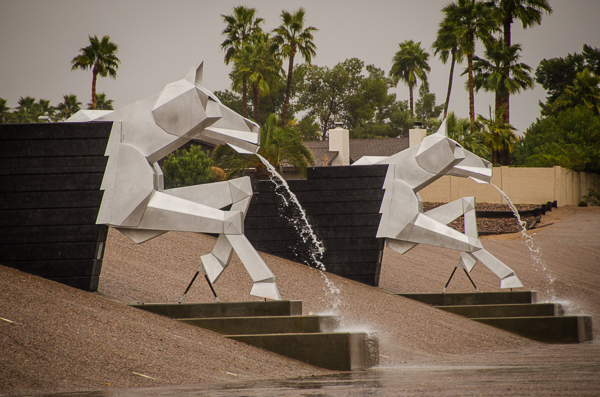 Horse Gargoyle Sculpture in Scottsdale, Arizona