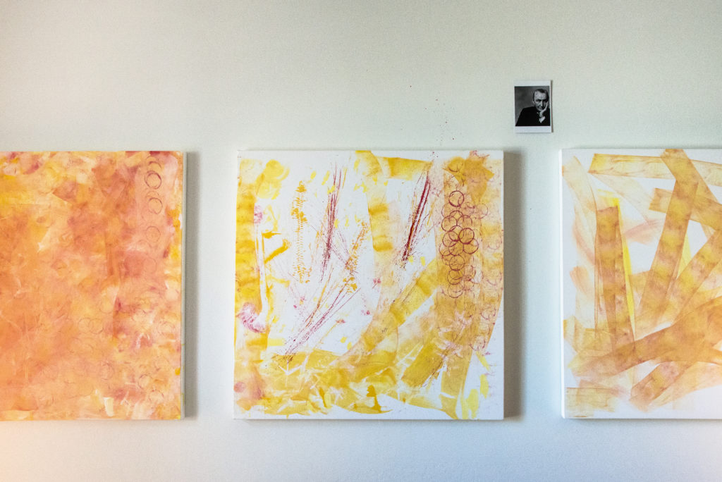 the three blank canvases